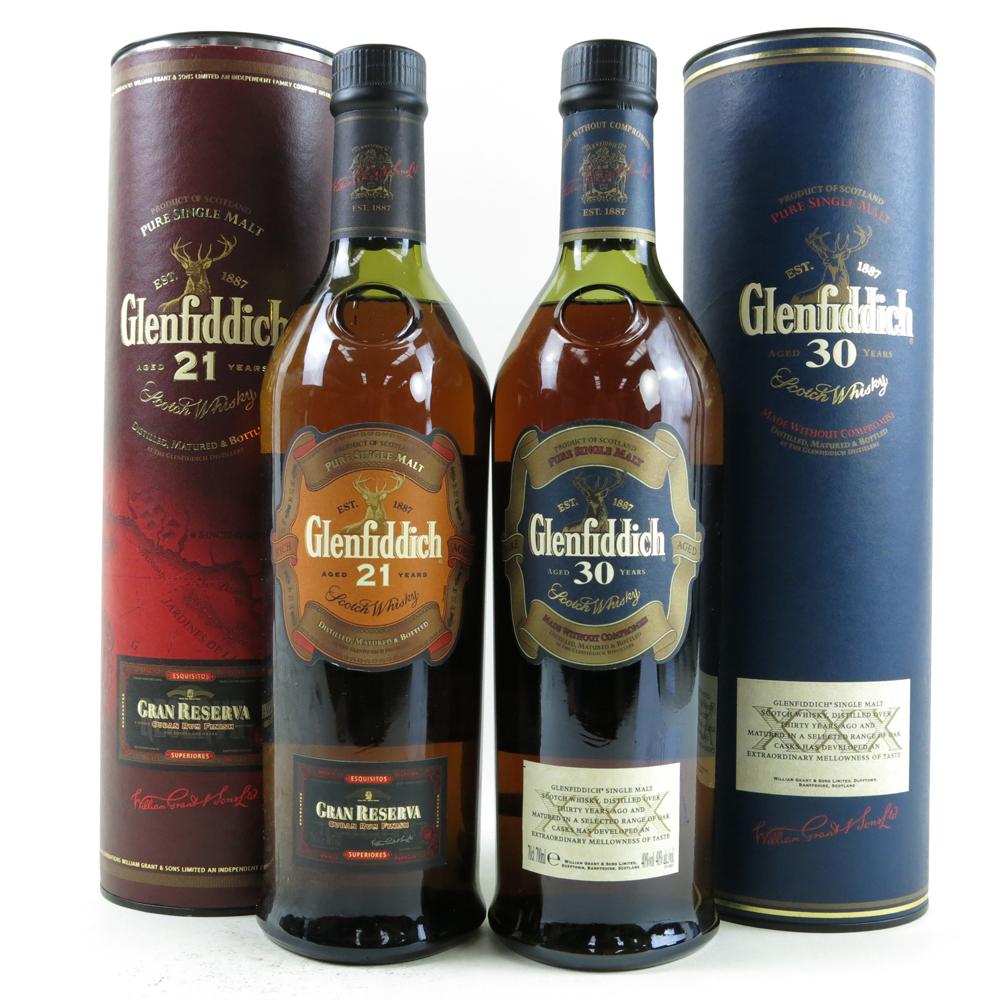 Glenfiddich 21 and 30 Year Old 2 x 70cl