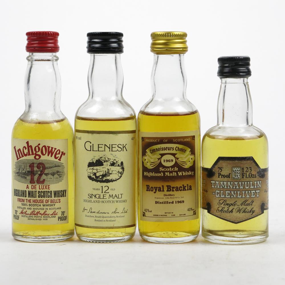 Miscellaneous Single Malt Selection / 4 x Miniatures