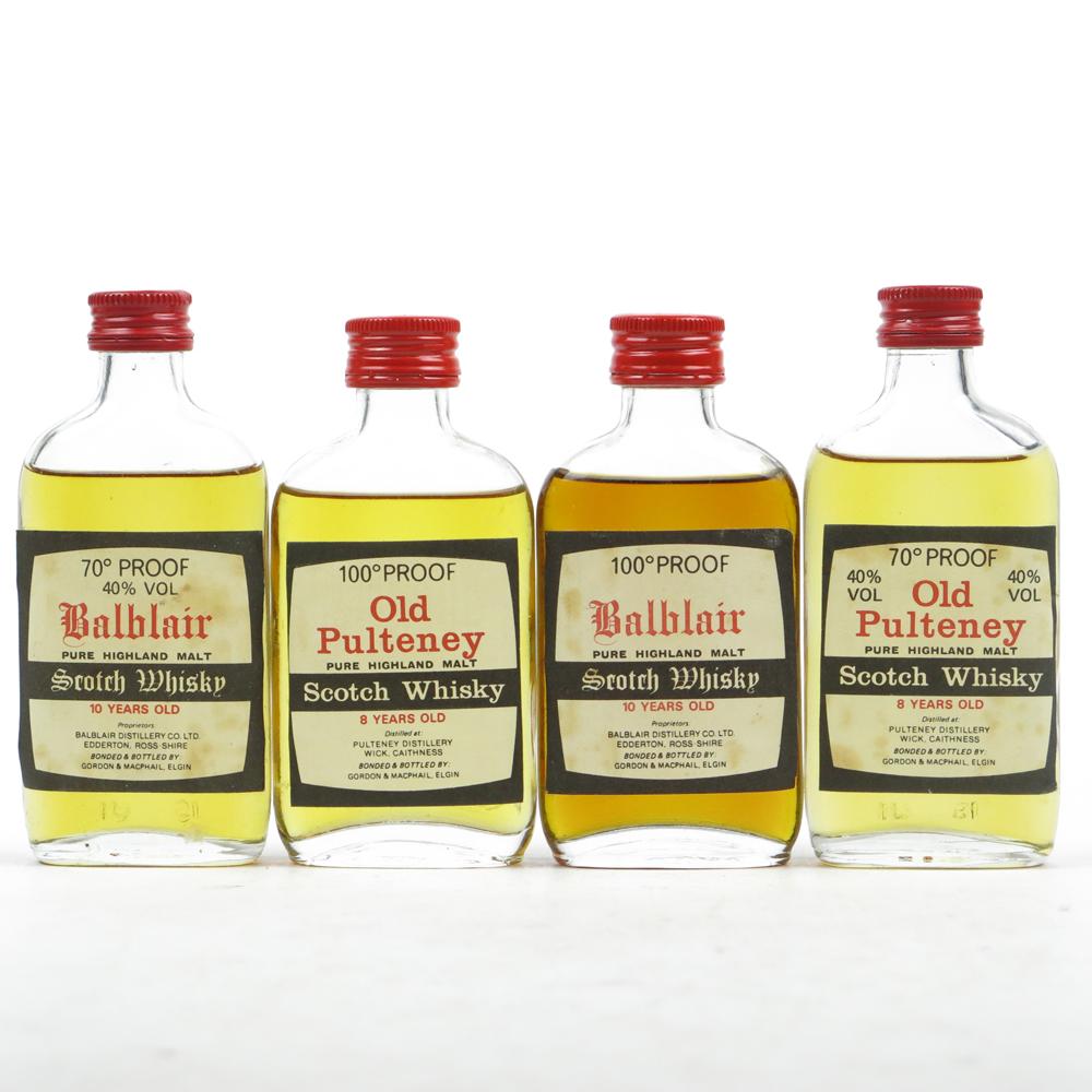 Gordon and MacPhail Miniature Selection  1970s 4 x Miniatures