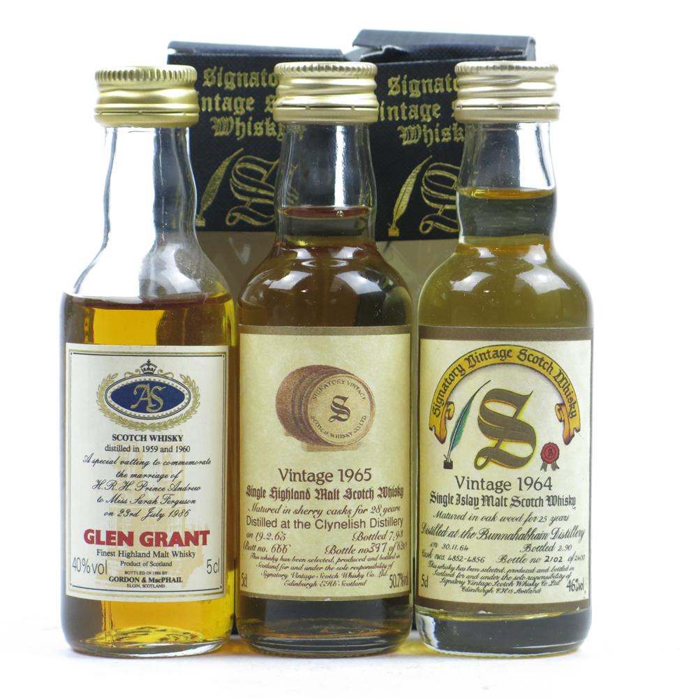 Glen Grant, Clynelish, and Bunnahabhain Single Malt Miniature Selection /  3 x 5cl