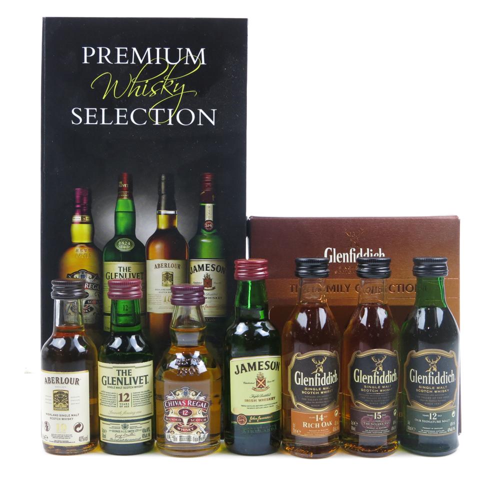 Premium Whisky Selection and Glenfiddich Family Collection 7 x 5cl