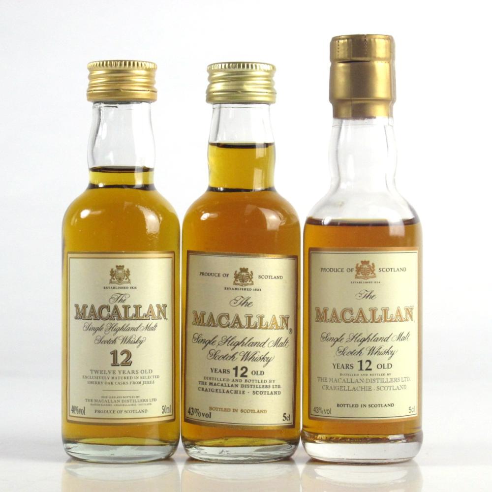 Macallan 12 Year Old Miniature Collection 3 x 5cl