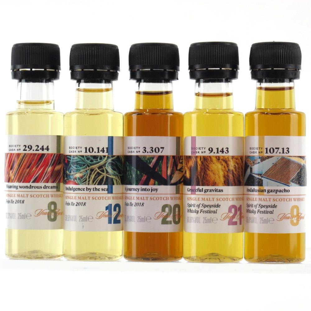 SMWS Feis Ile 2018 and Spirit of Speyside Festival Miniatures 5 x 2.5cl​