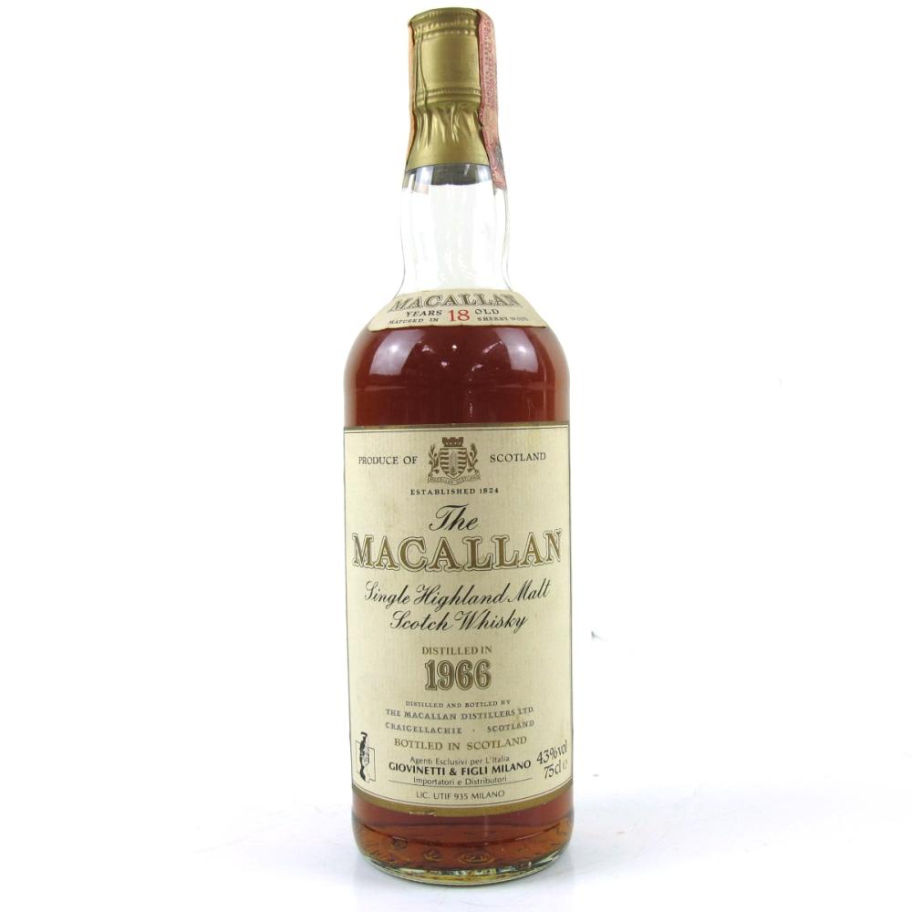 Macallan 18 Year Old 1966 75cl / Giovinetti & Figli Import
