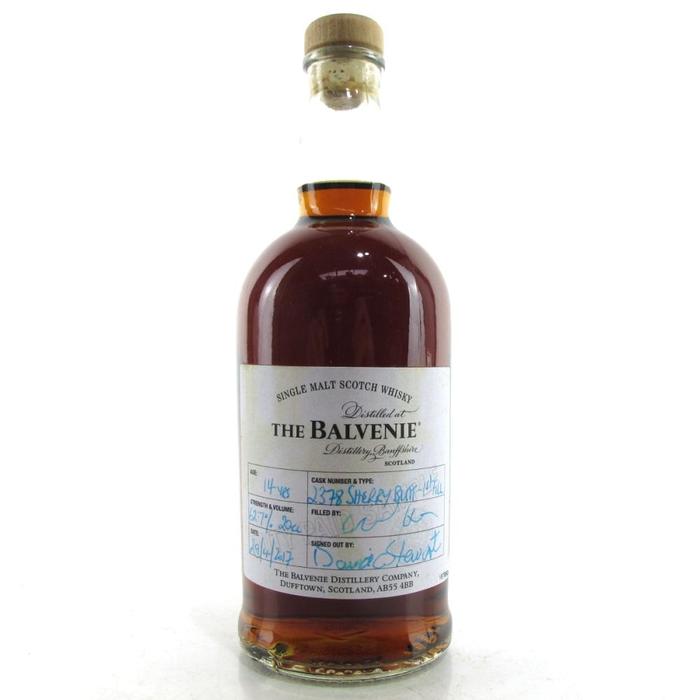 Balvenie 14 Year Old 1st Fill Sherry Butt 20cl / Cask Sample / Signed