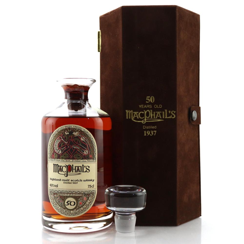 Speyside Single Malt 1937 MacPhail's 50 Year Old Decanter / Book of Kells