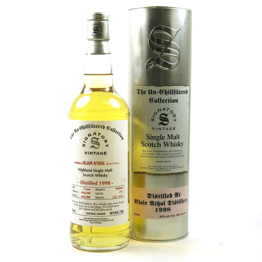 Blair Athol 1998 Signatory Vintage 11 Year Old 75cl / US Import