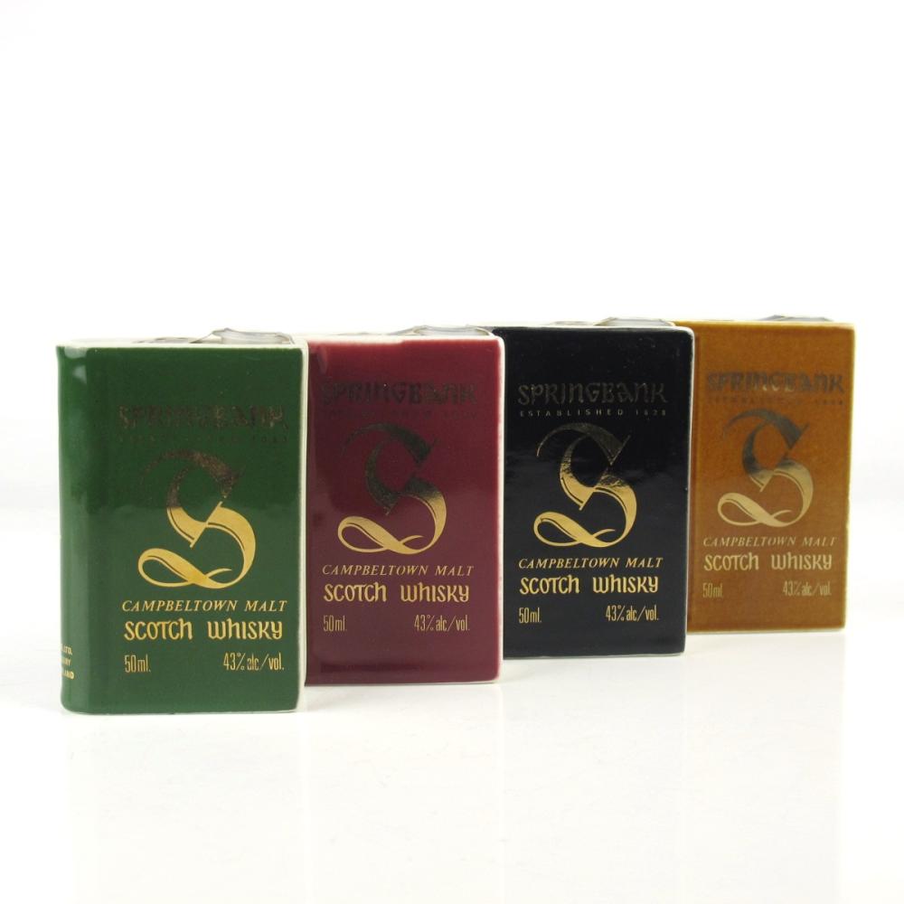 Springbank Miniature Ceramic Book Decanters 4 x 5cl