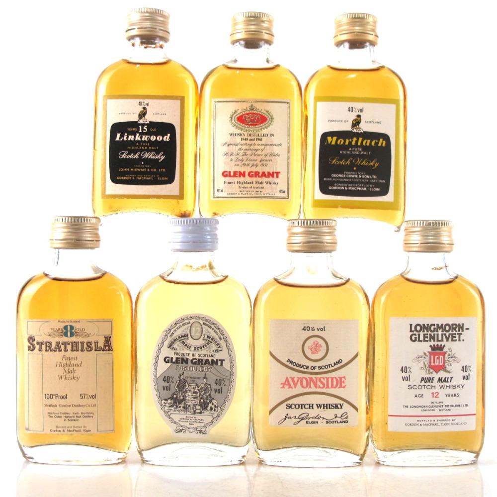 Speyside Gordon and MacPhail Miniatures x 7 1980s