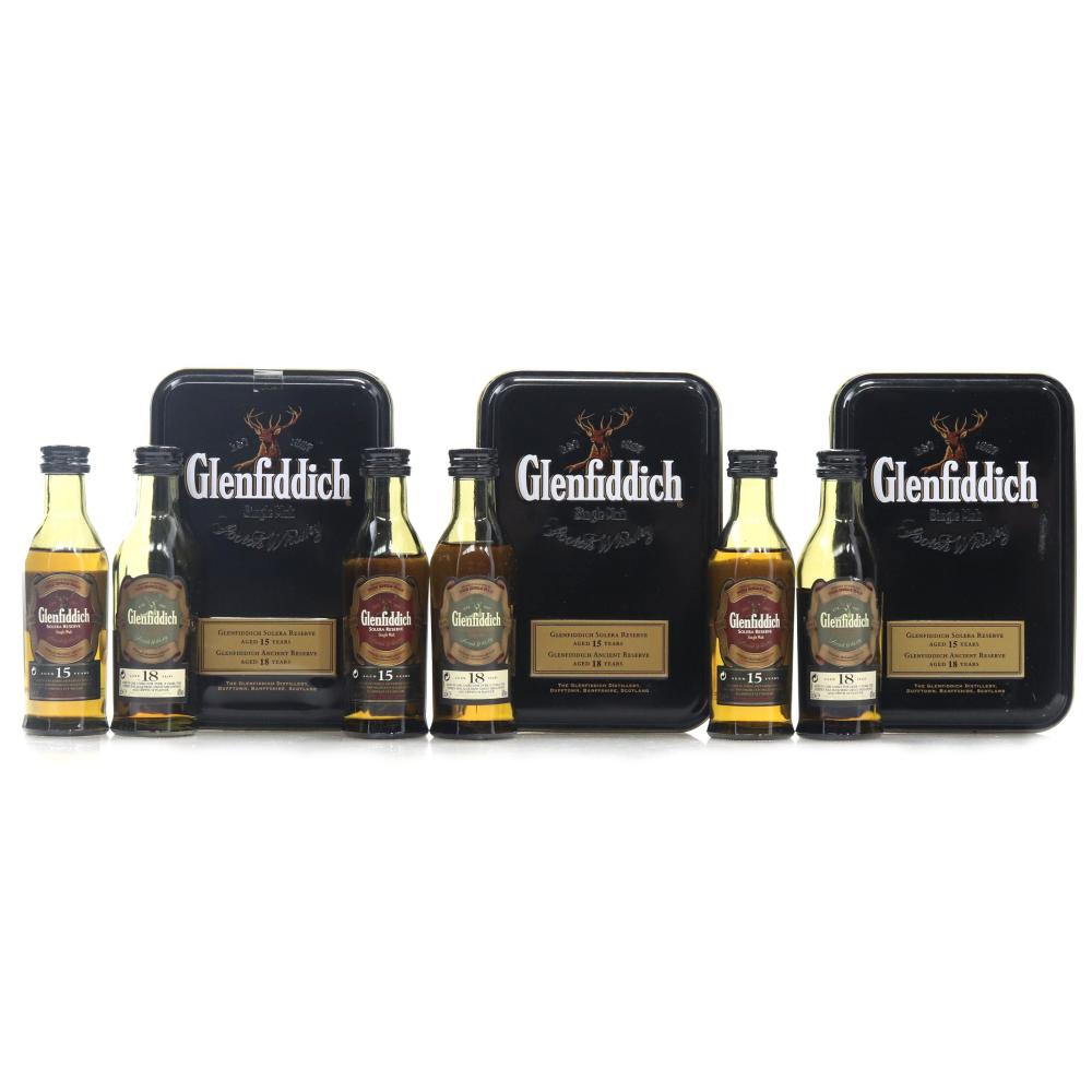 Glenfiddich 15 & 18 Year Old Miniature Gift Pack 6 x 5cl
