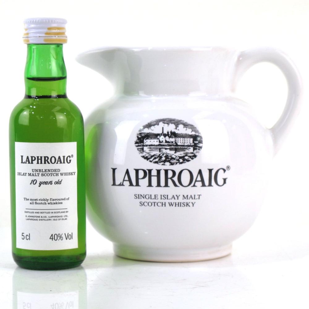 Laphroaig 10 Year Old Miniature 5cl 1980s / Includes Water Jug