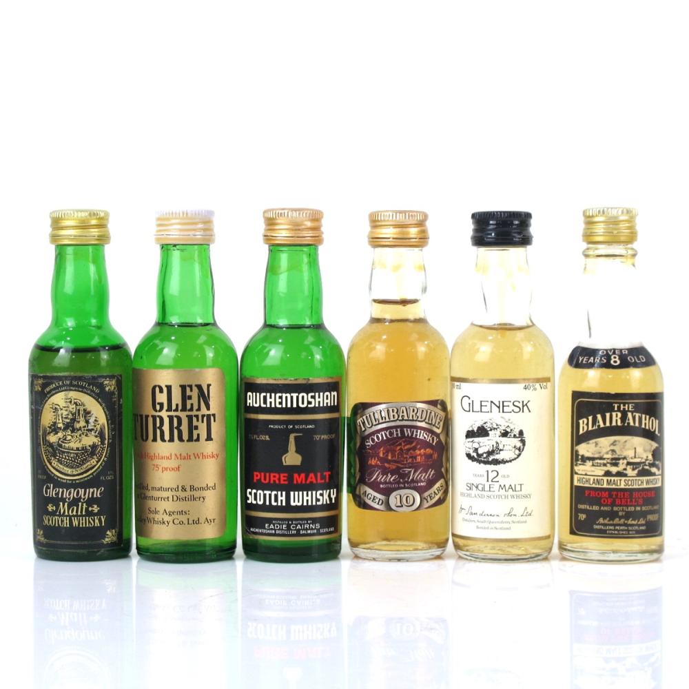 Miscellaneous Highland & Lowland Single Malt Miniatures x 6