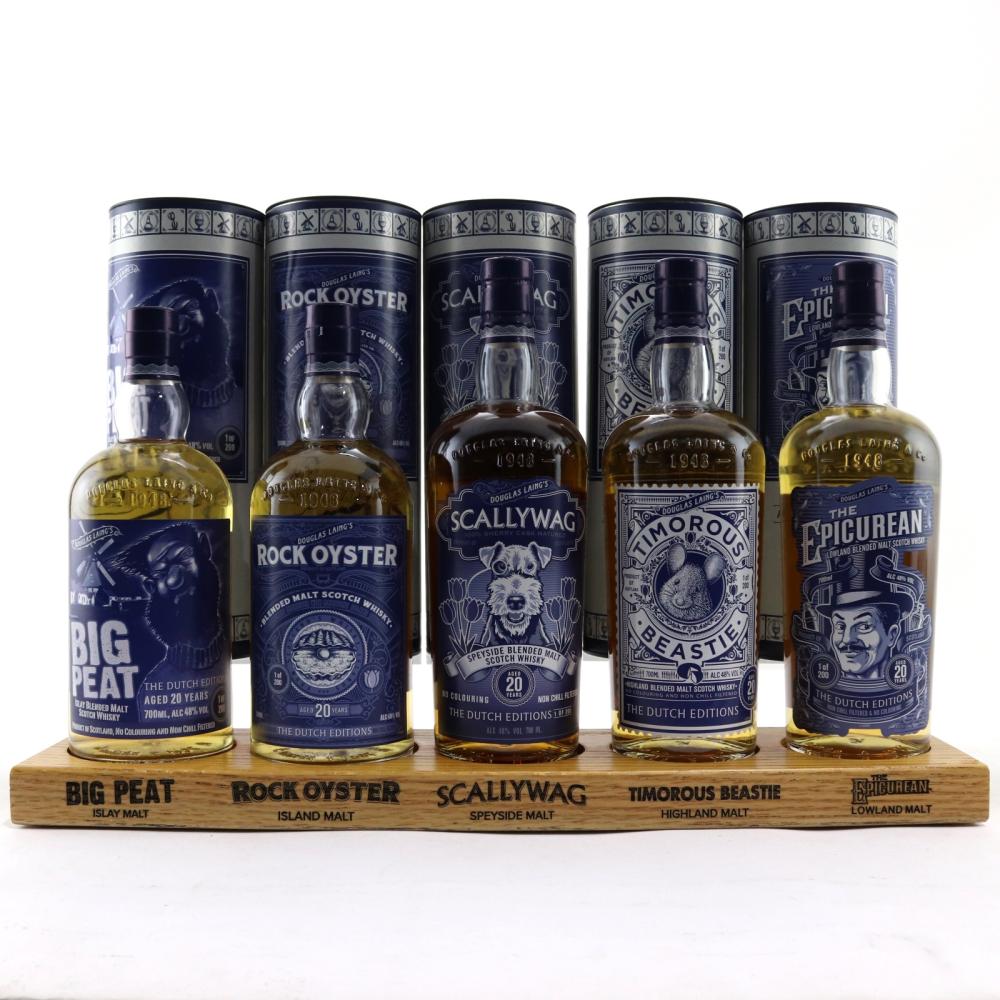 Douglas Laing Regional Malts 20 Year Old Dutch Editions 5 x 70cl / with Plinth