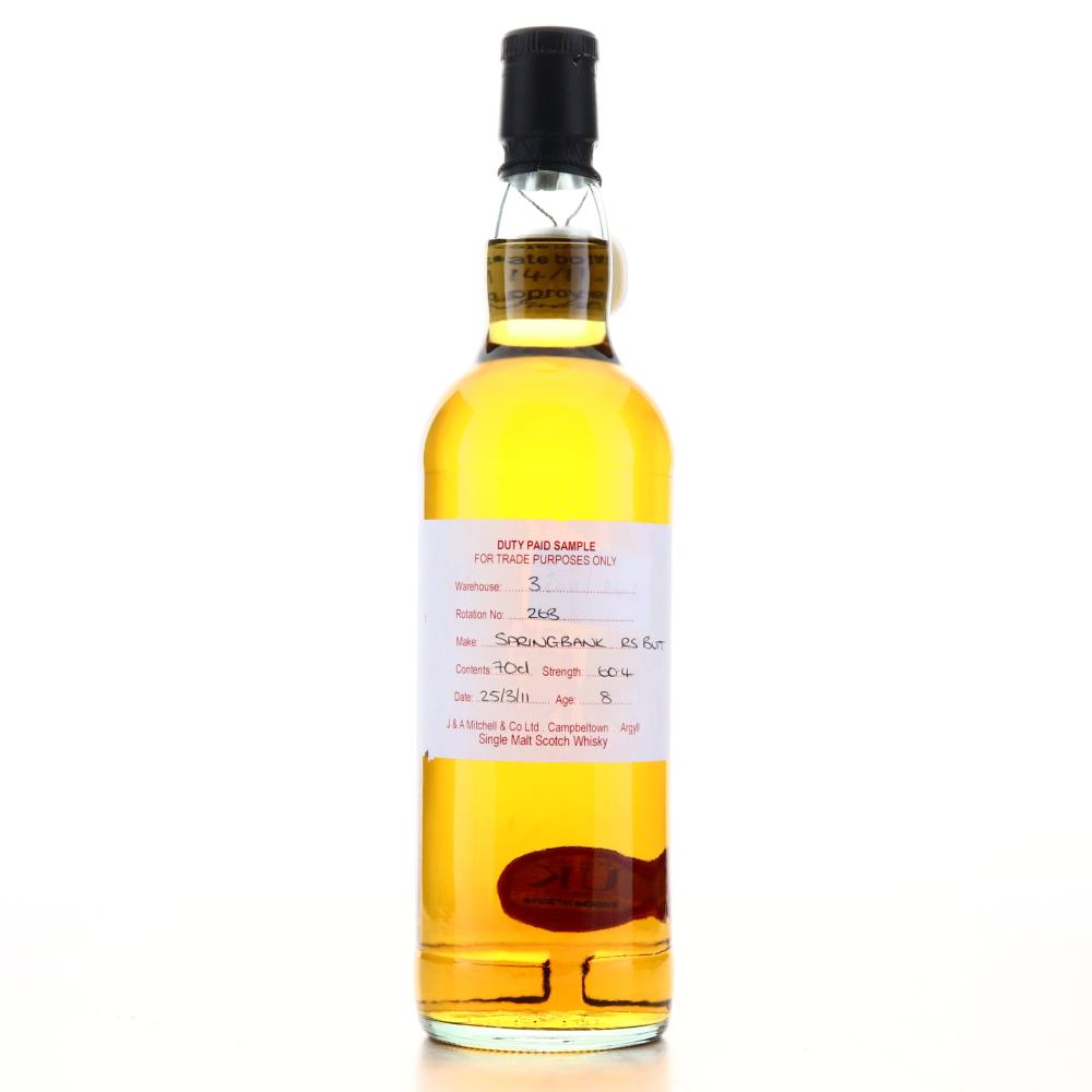 Springbank 2011 Duty Paid Sample 8 Year Old / Refill Sherry Butt