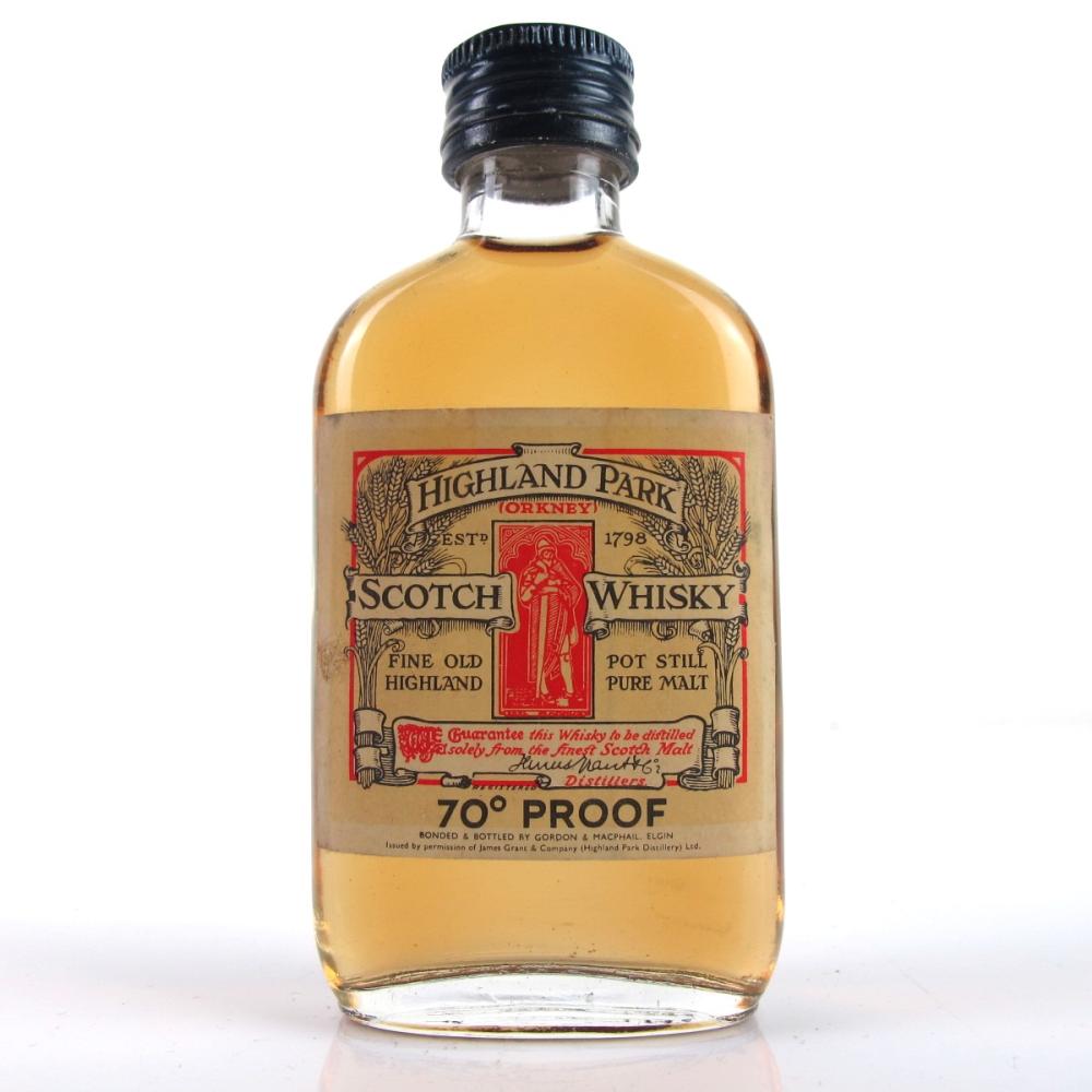 Highland Park St Magnus Label 1970s Miniature