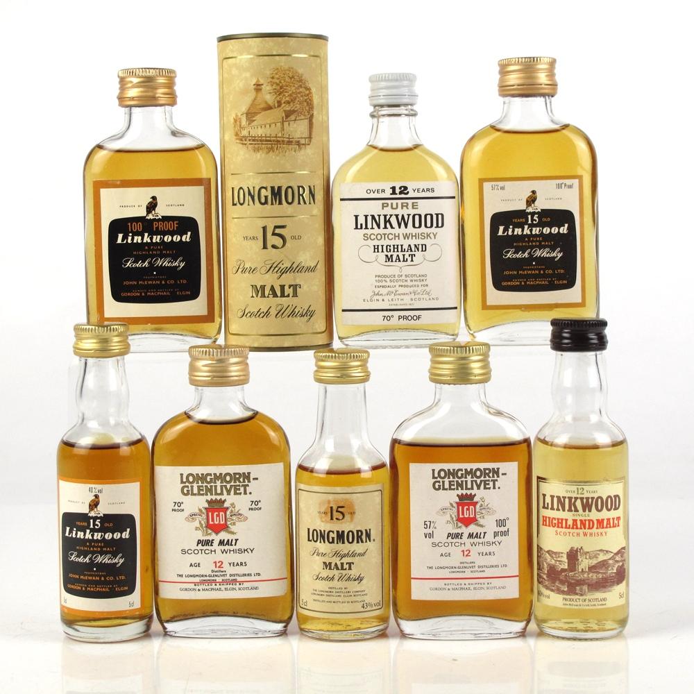 Miscellaneous Linkwood and Longmorn Single Malts 8 x 5cl