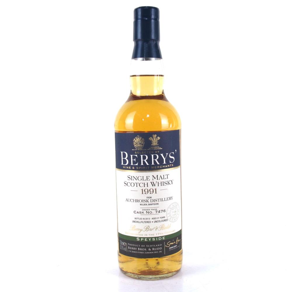 Auchroisk 1991 Berry Bros 21 Year Old