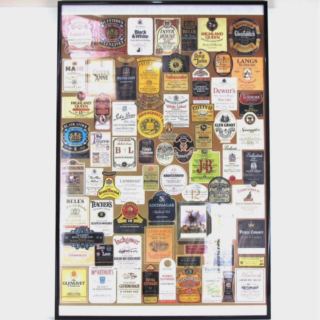 Whisky Labels of the 1980s Framed Poster Whisky | Whisky Auctioneer