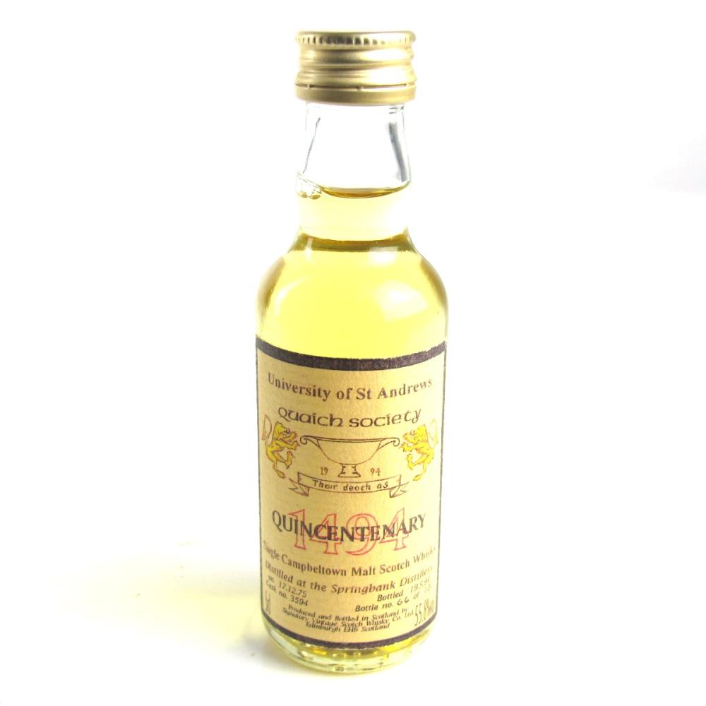 Springbank 1975 Signatory Vintage Miniature 5cl / University of St. Andrews Quincentenary