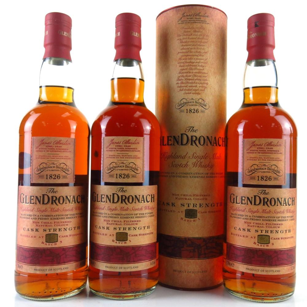 Glendronach Cask Strength Batch #1, 2 and 3 / 3 x 70cl