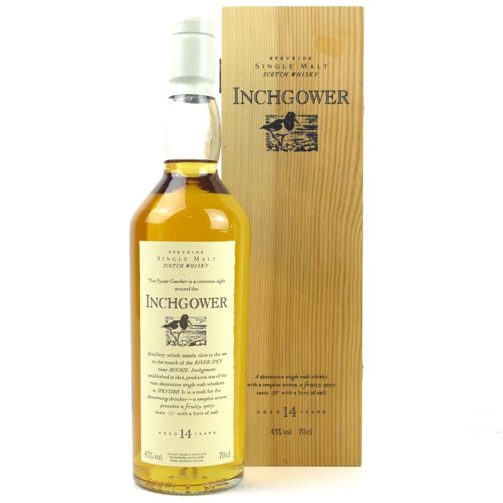 Inchgower 14 Year Old Flora and Fauna / Wooden Box White Seal 