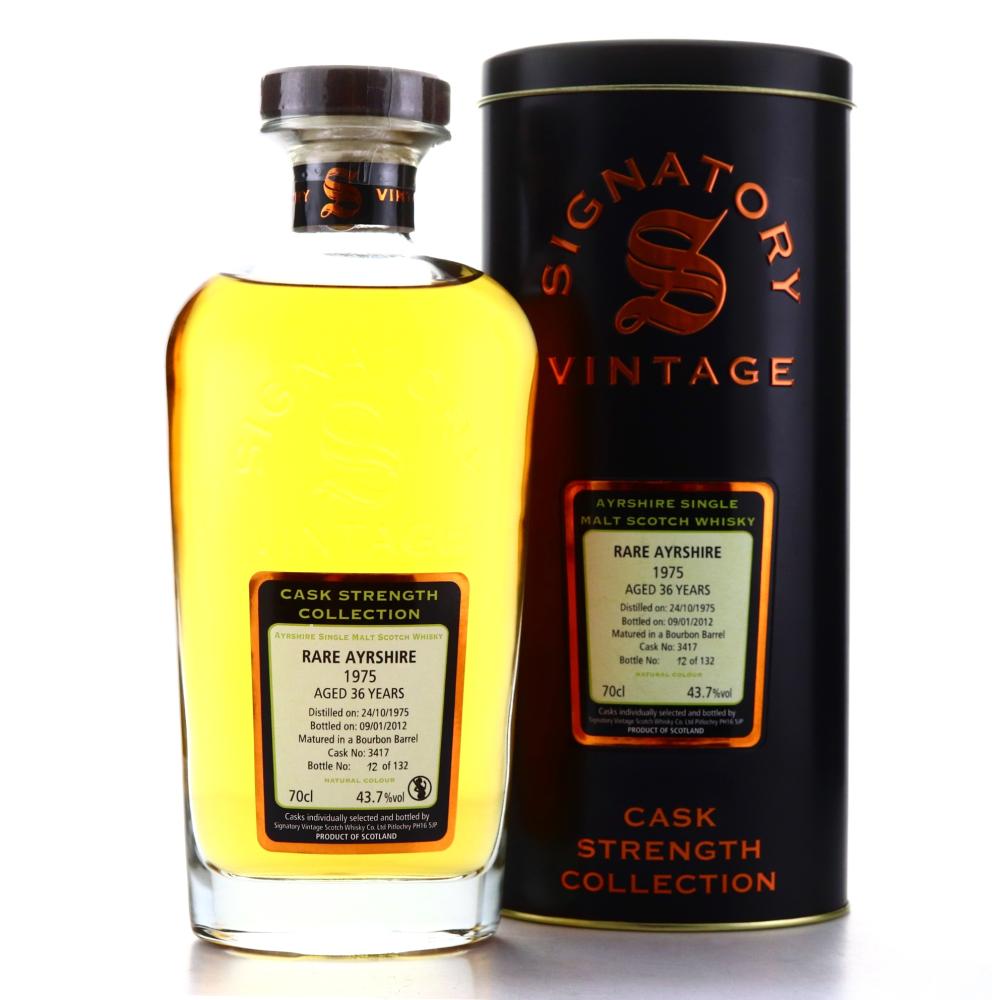 Rare Ayrshire 1975 Signatory Vintage 36 Year Old Cask Strength