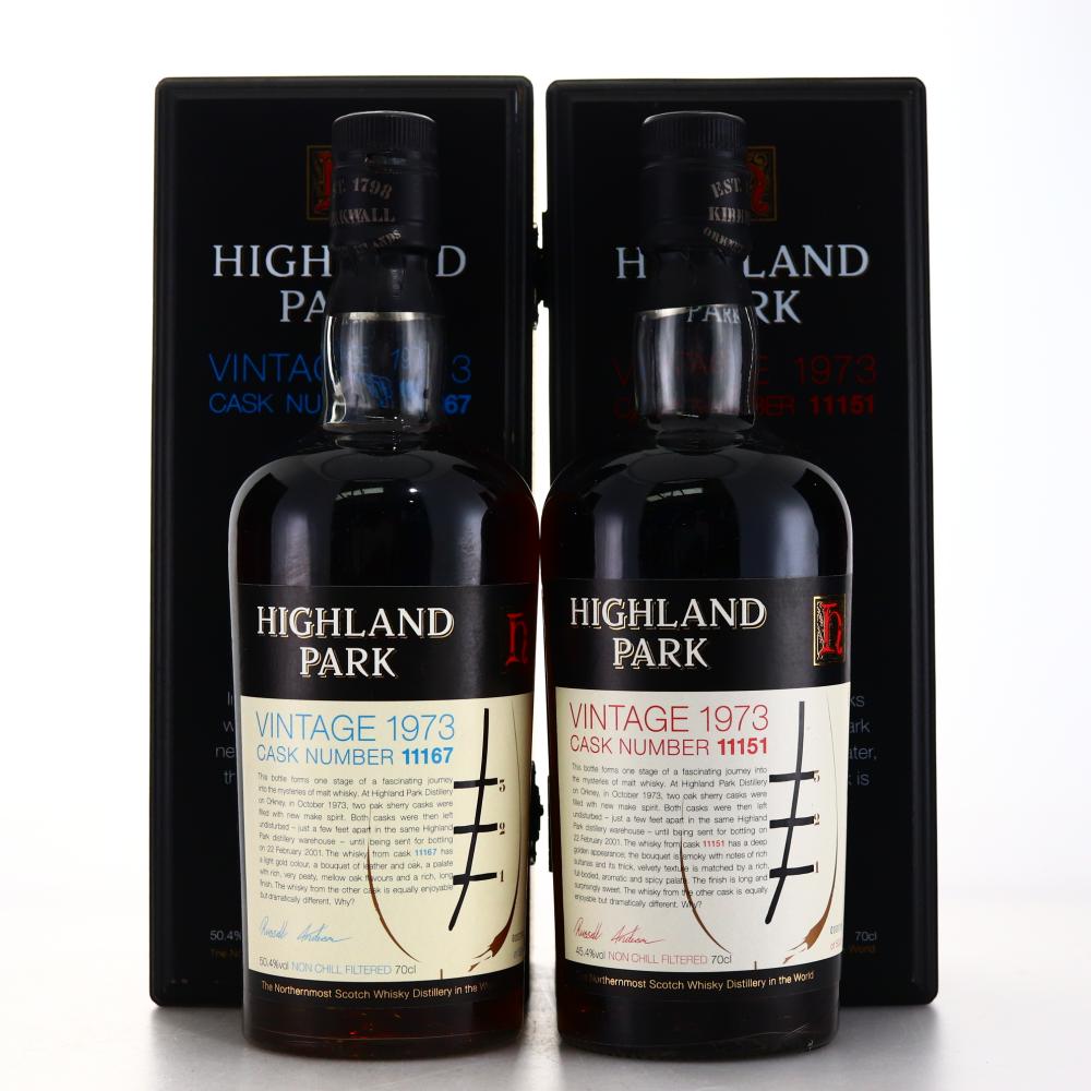 Highland Park 1973 Single Casks #11151 &11167 2 x 70cl