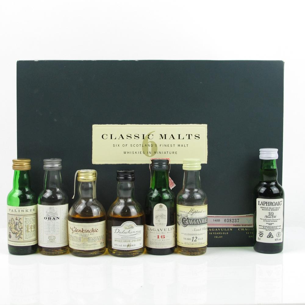 Classic Malt Gift Set 6 x 5cl and Laphroaig 10 Year Old Miniature 5cl