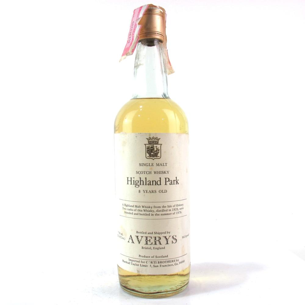 Highland Park 1970 Averys for Corti 8 Year Old / US Import