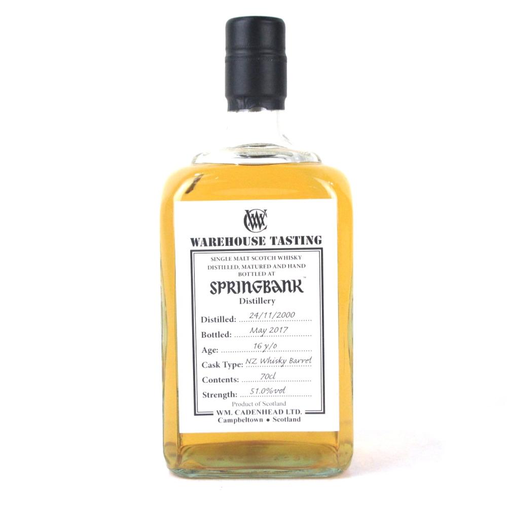 Springbank 2000 NZ Whisky Barrel 16 Year Old / Warehouse Tasting