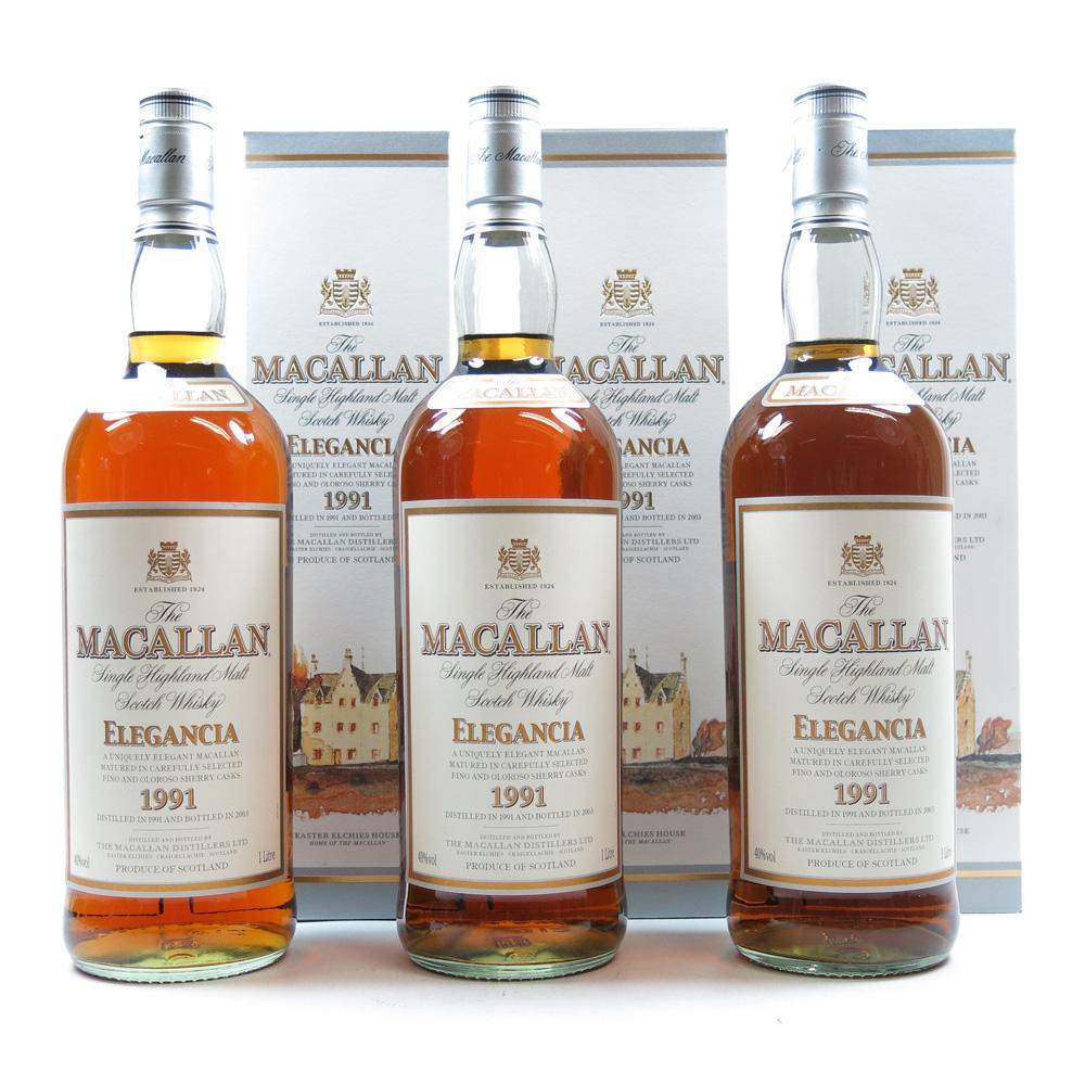 Macallan 1991 Elegancia 12 Year Old 1 Litre 3 x 1 Litre