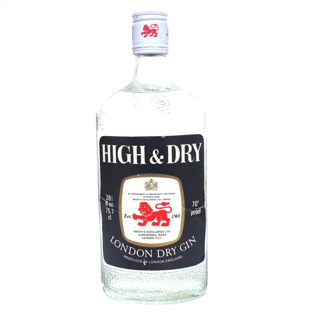 High & Dry London Dry Gin 1970s
