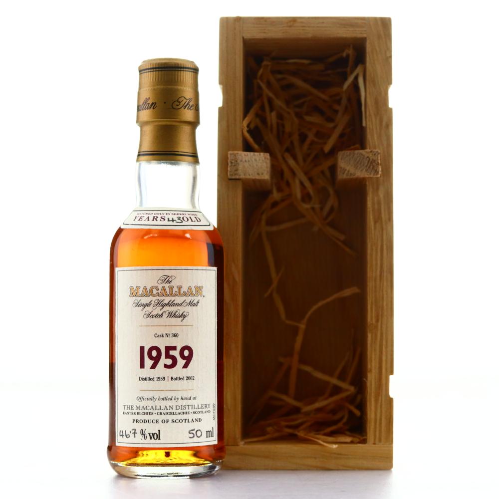 Macallan 1959 Fine and Rare 43 Year Old #360 Miniature 