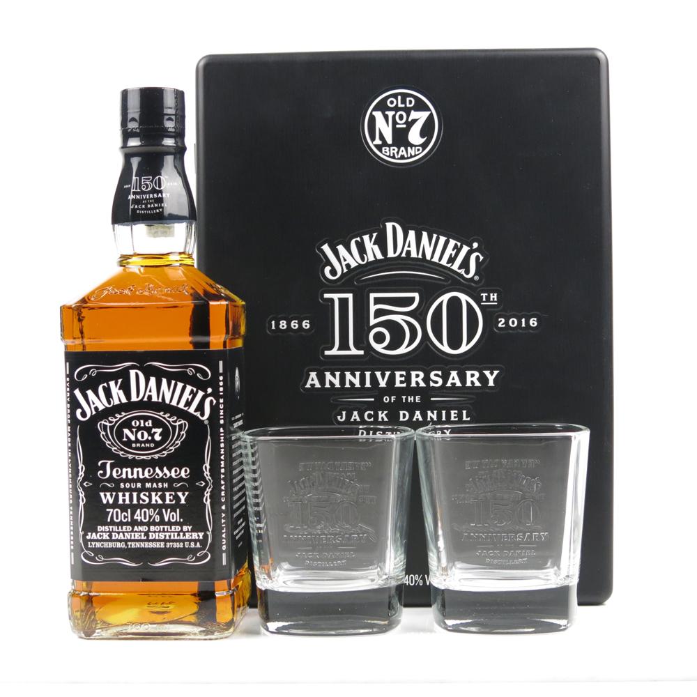 Jack Daniel's 150th Anniversary Gift Set / Including 2 Glasses