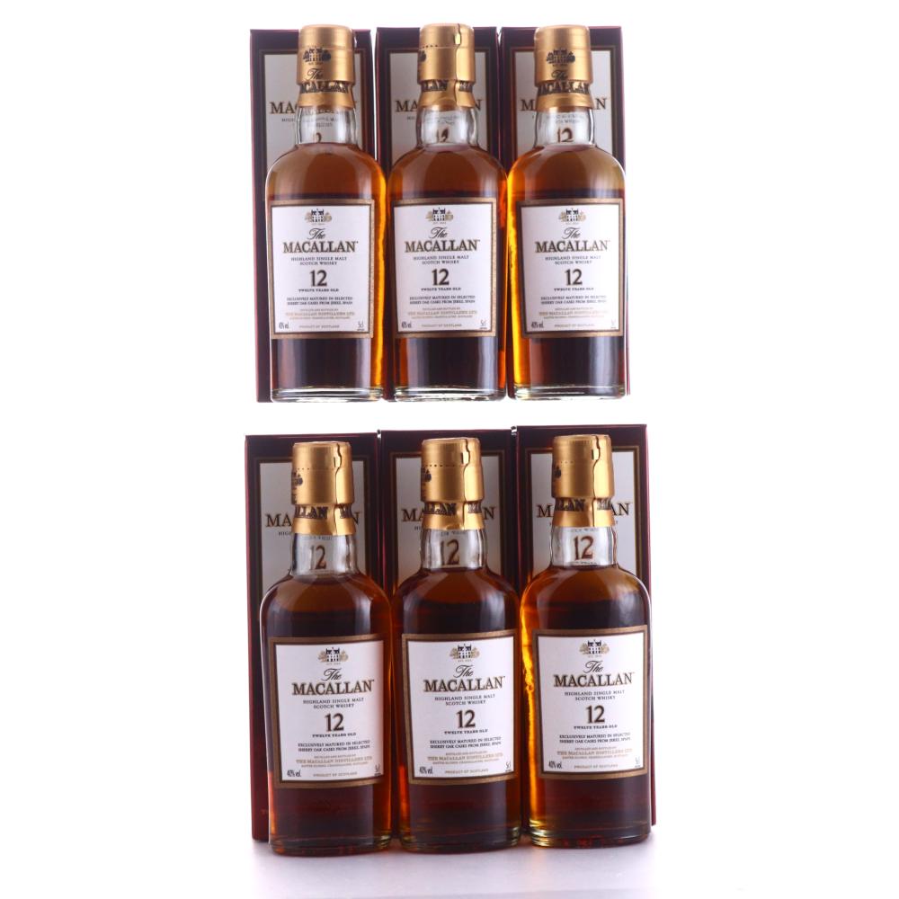 Macallan 12 Year Old Miniature x 6