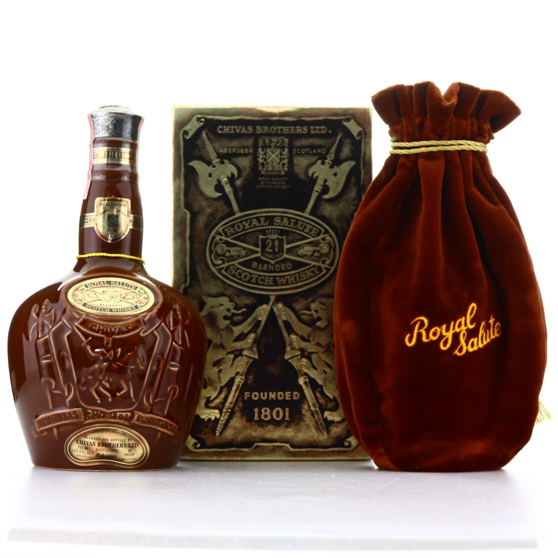 Chivas Royal Salute 21 Year Old Brown Flagon 1980s / US Import