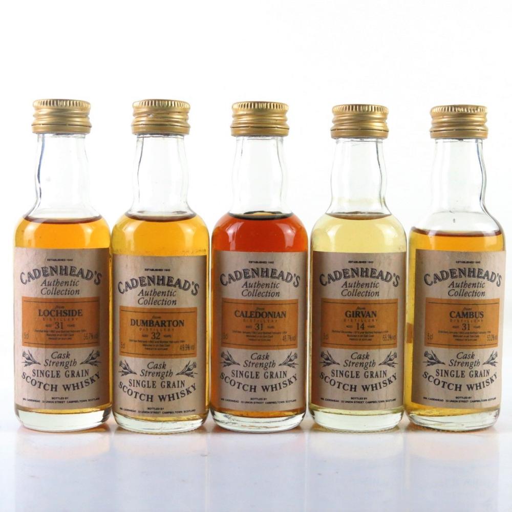 Cadenhead's Single Grain Miniature Selection 5 x 5cl