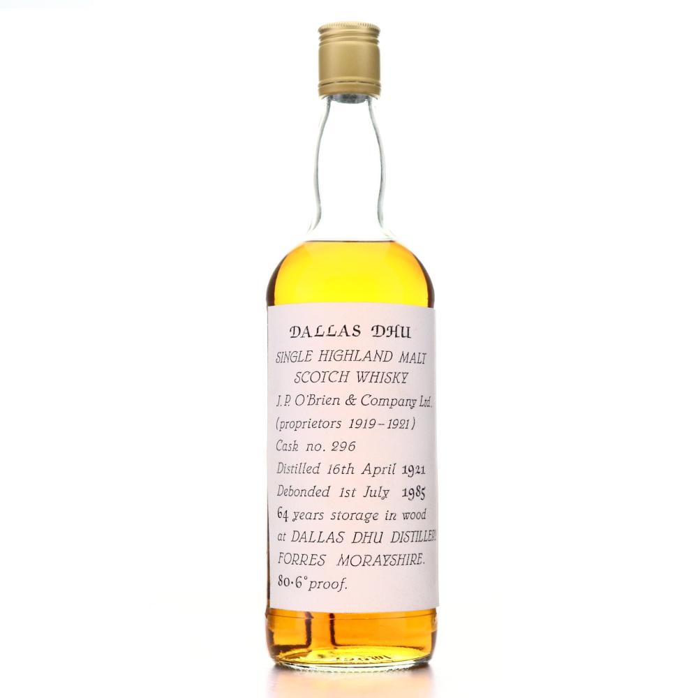 Dallas Dhu 1921 Private Cask 64 Year Old #296