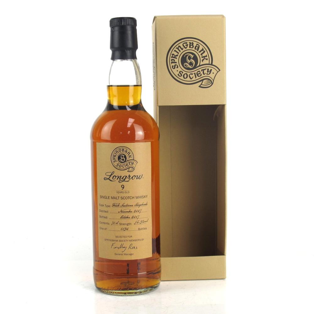 Longrow 2007 Springbank Society 9 Year Old / Fresh Sauternes Hogsheads