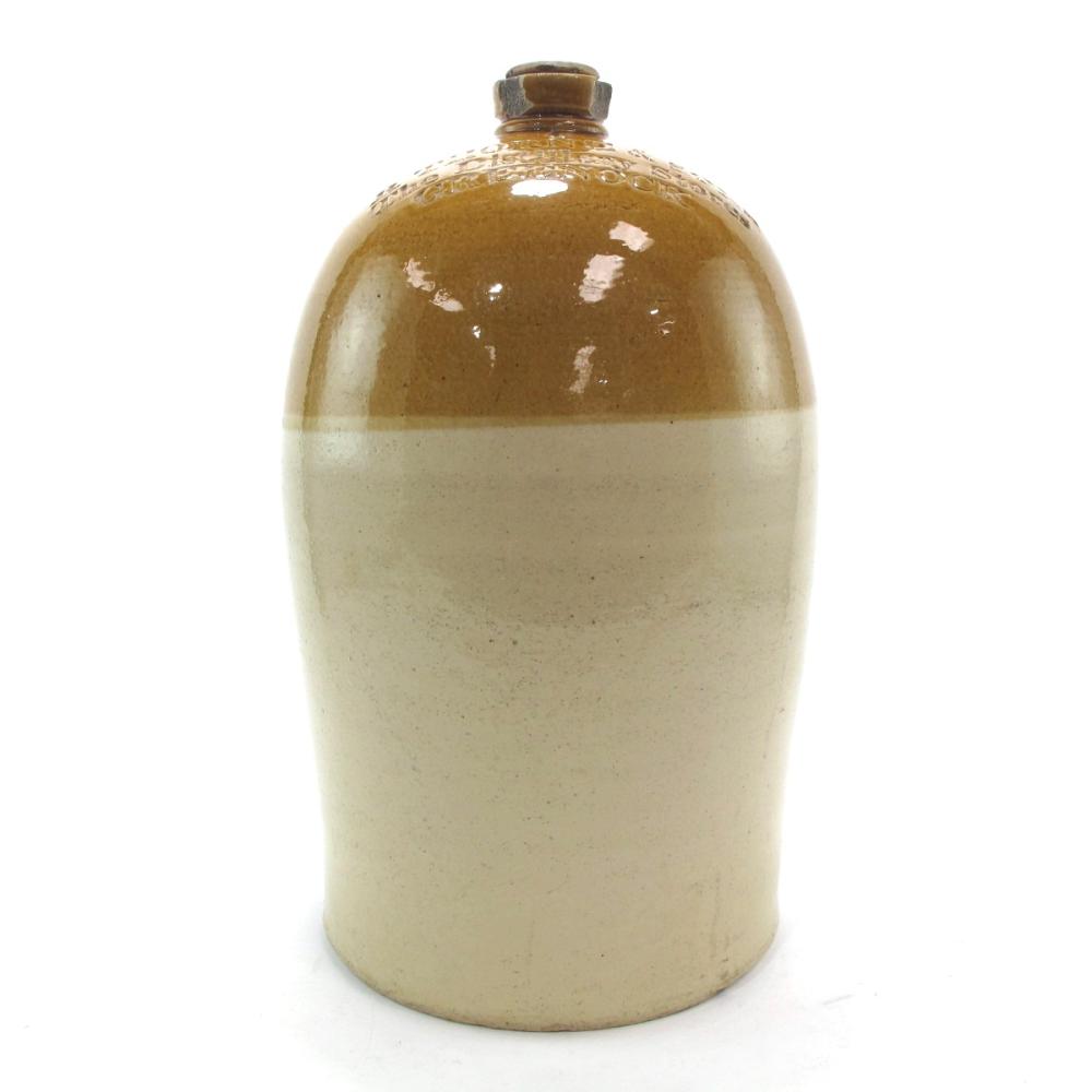 R. Thorne & Sons 19th-Century Empty Distillery Stores Flask / Greenock Distillery