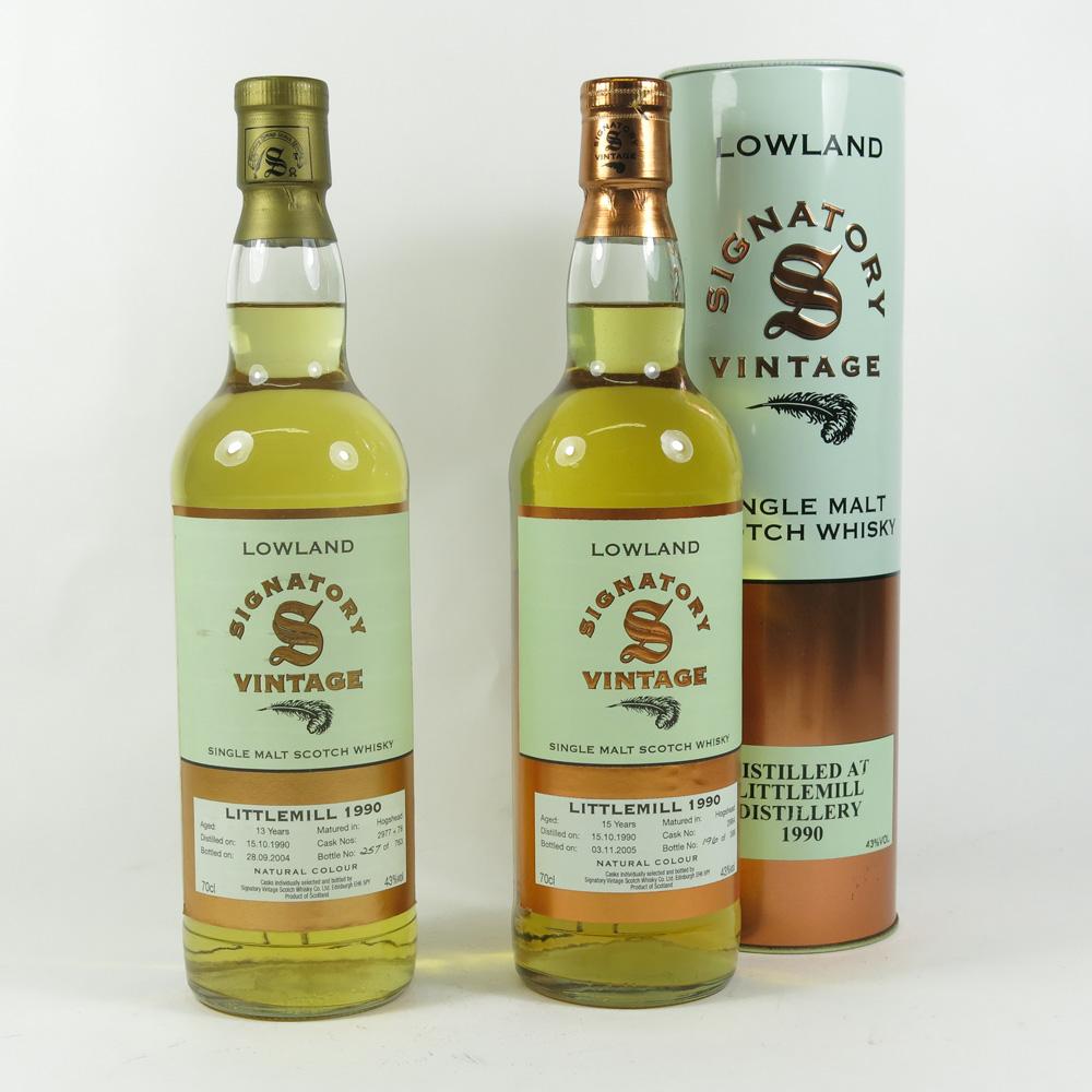 Littlemill 1990 Signatory Vintage 2 x 70cl