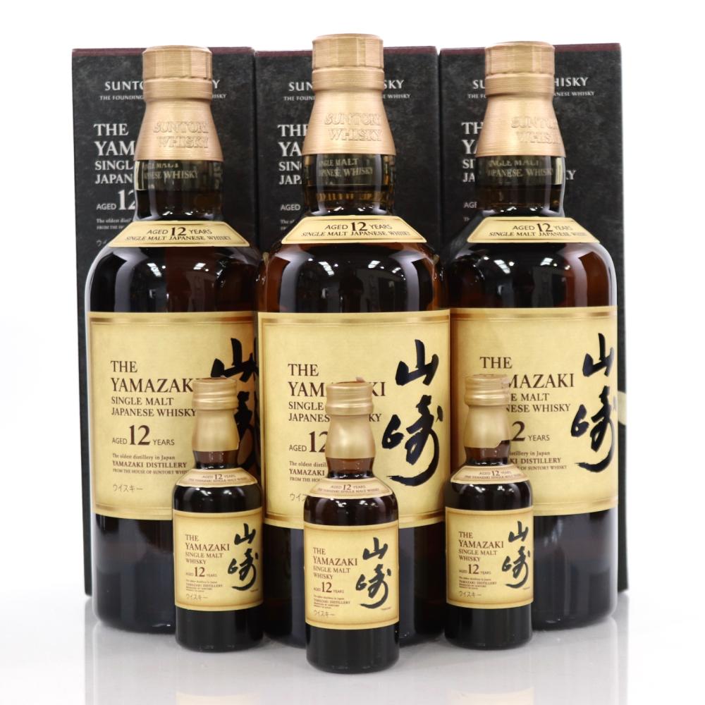 Yamazaki 12 Year Old 3 x 70cl & Miniature 3 x 5cl