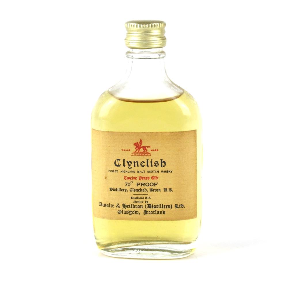 Clynelish 12 Year Old Ainslie and Heilbron 70° Proof 1960s Miniature