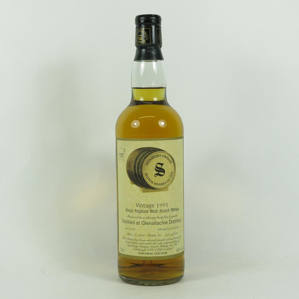 Glenallachie 1991 Signatory Vintage 9 Year Old