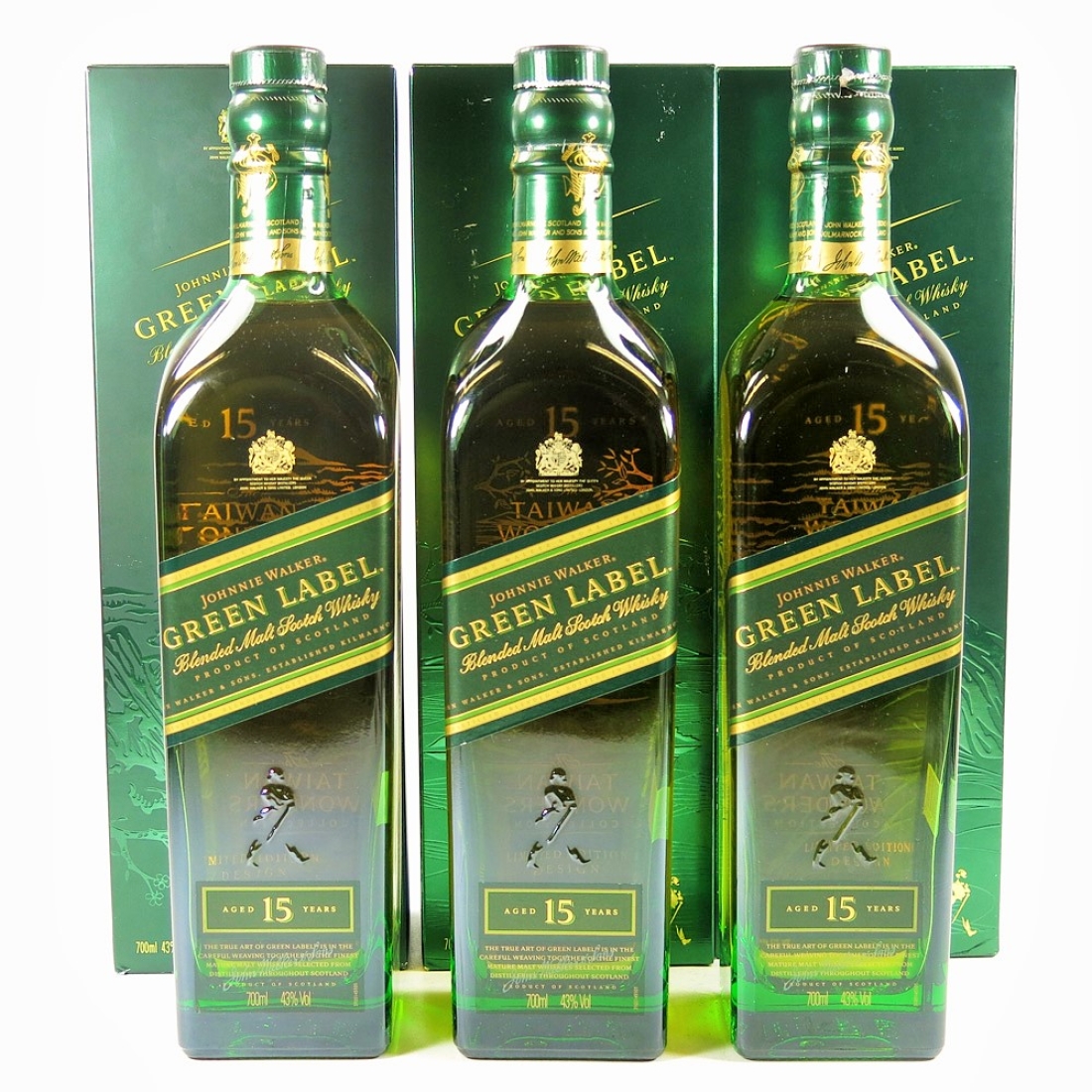 Johnnie Walker Green Label Taiwan Wonders 70cl x 3