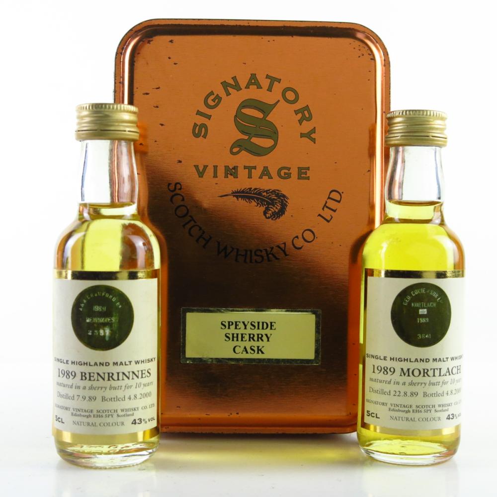 Signatory Vintage Speyside Sherry Cask Gift Set 2 x 5cl / Benrinnes and Mortlach