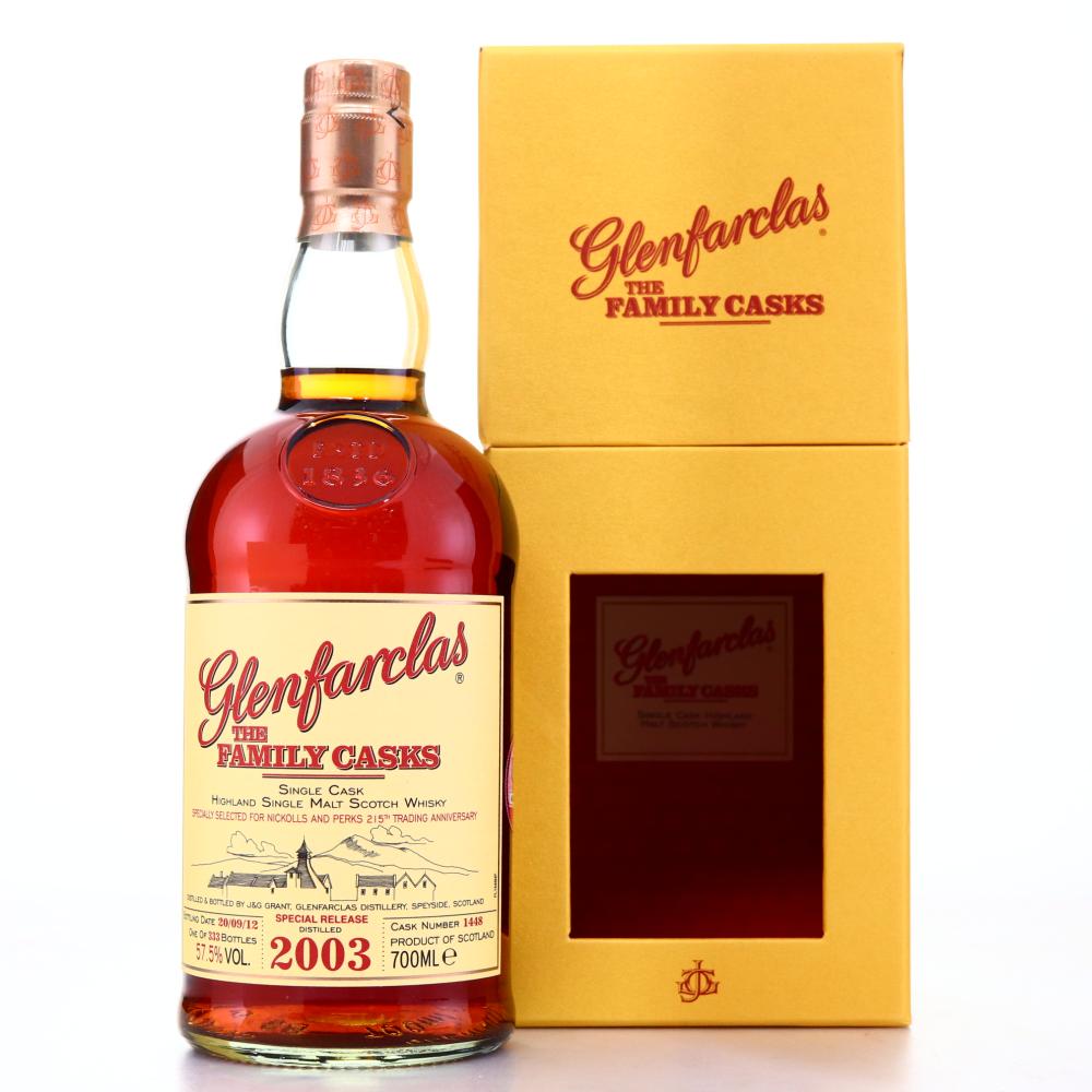 Glenfarclas 2003 Family Cask #1448 / Nickolls and Perks 215th Anniversary