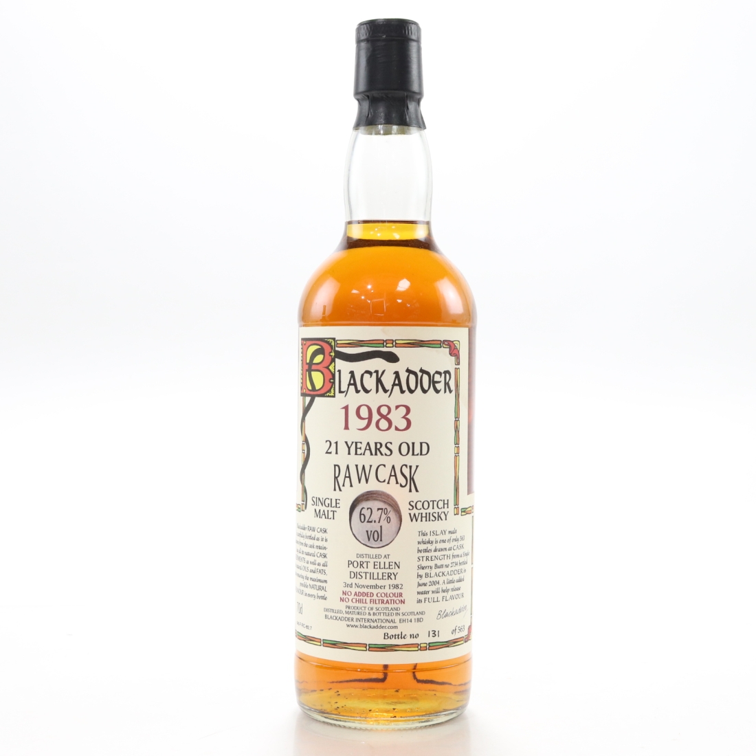 Port Ellen 1983 Blackadder Raw Cask 21 Year Old