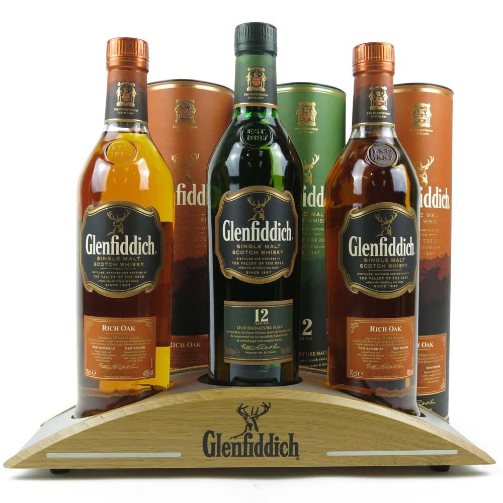 Glenfiddich Selection 3 x 70 Including Plinth