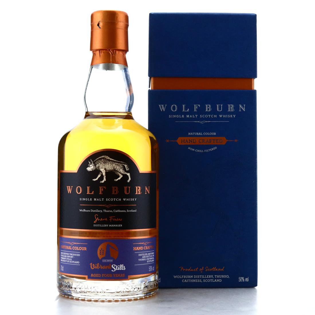 Wolfburn 4 Year Old Vibrant Stills 10th Anniversary of Alba Import